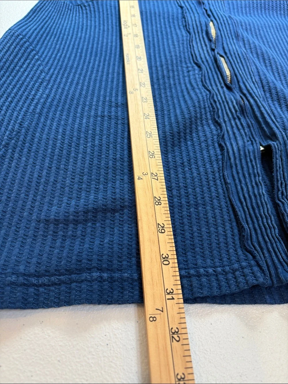 Fenini - Blue Zip Up Swimsuit / Beach Coverup - Size Small. B83